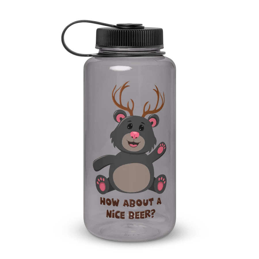 Bear/Deer - Beer Wide Mouth Water Bottle product image (1)