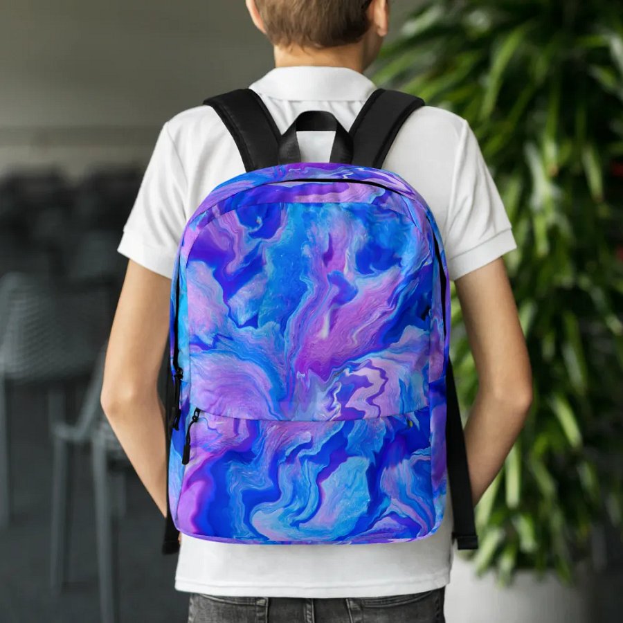 Violet vortex All over print Backpack product image (7)