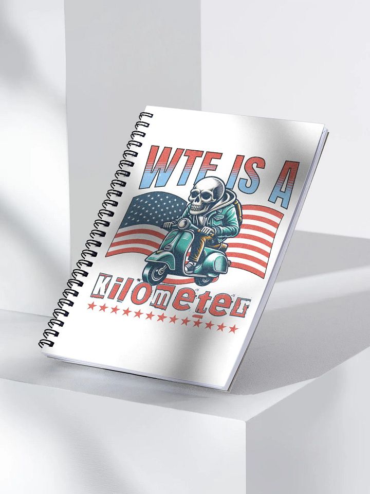 WTF Is A Kilometer? Skeleton Scooter Notebook product image (2)