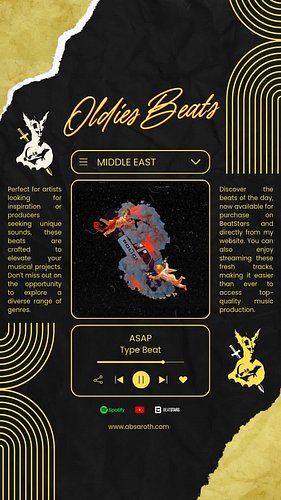 Discover the beats of the day, now available for purchase on BeatStars and directly from my website.
You can also enjoy strea...