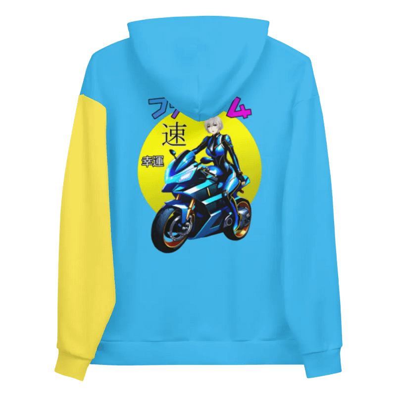 Biker Girl - Hoodie (Blue)