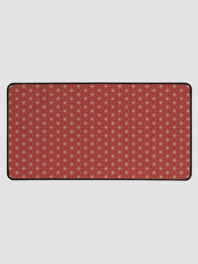 Desk Mat - Japanese Red Asanoha Pattern