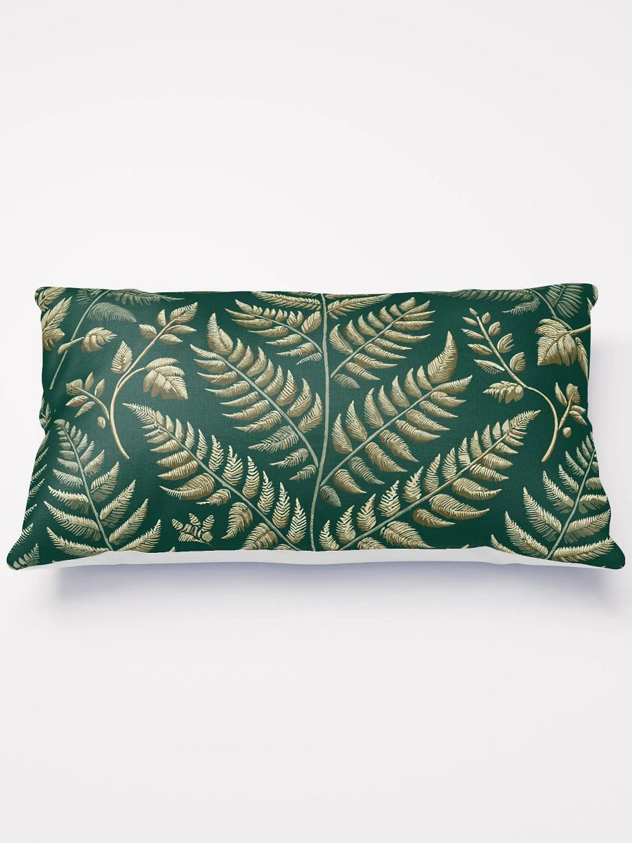 Fern Plants Lush Botanical Green Botany Leaf Gold Nature Throw Pillow product image (1)