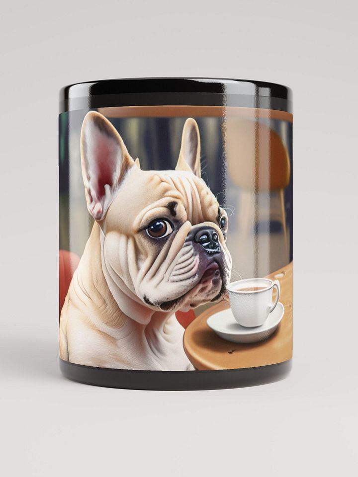 Simply Sophisticated: Black Glossy Mug with French Bulldog Silhouette product image (1)