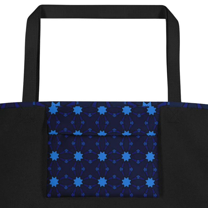 Blues 1 Large Tote Bag with Interior Pocket in Design p4mOctagon_20250110_202421 product image (2)