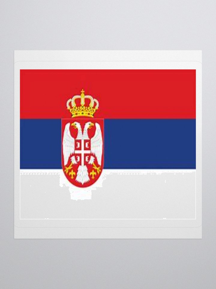Serbia Flag Sticker - Durable Vinyl for Indoor Use - Multiple Sizes Available product image (1)