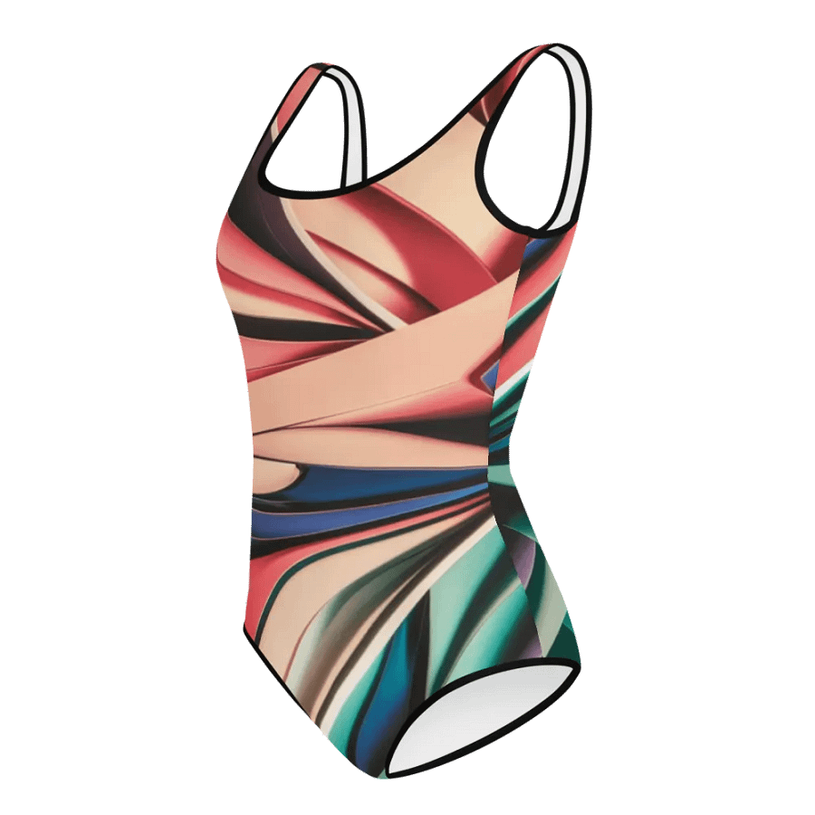 TDS Music Youth Abstract Swimsuit in Vibrant Colors (Sizes 8-20) product image (7)