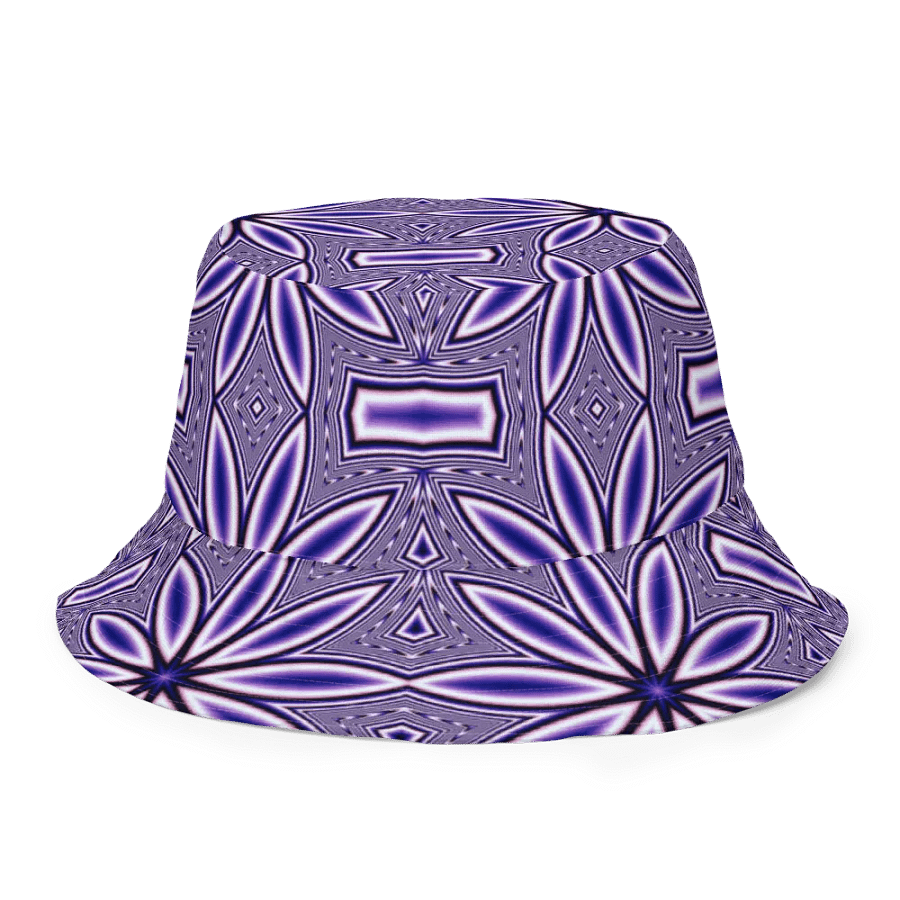 Blue Fractal Flower Kaleidoscope Bucket Hat product image (3)