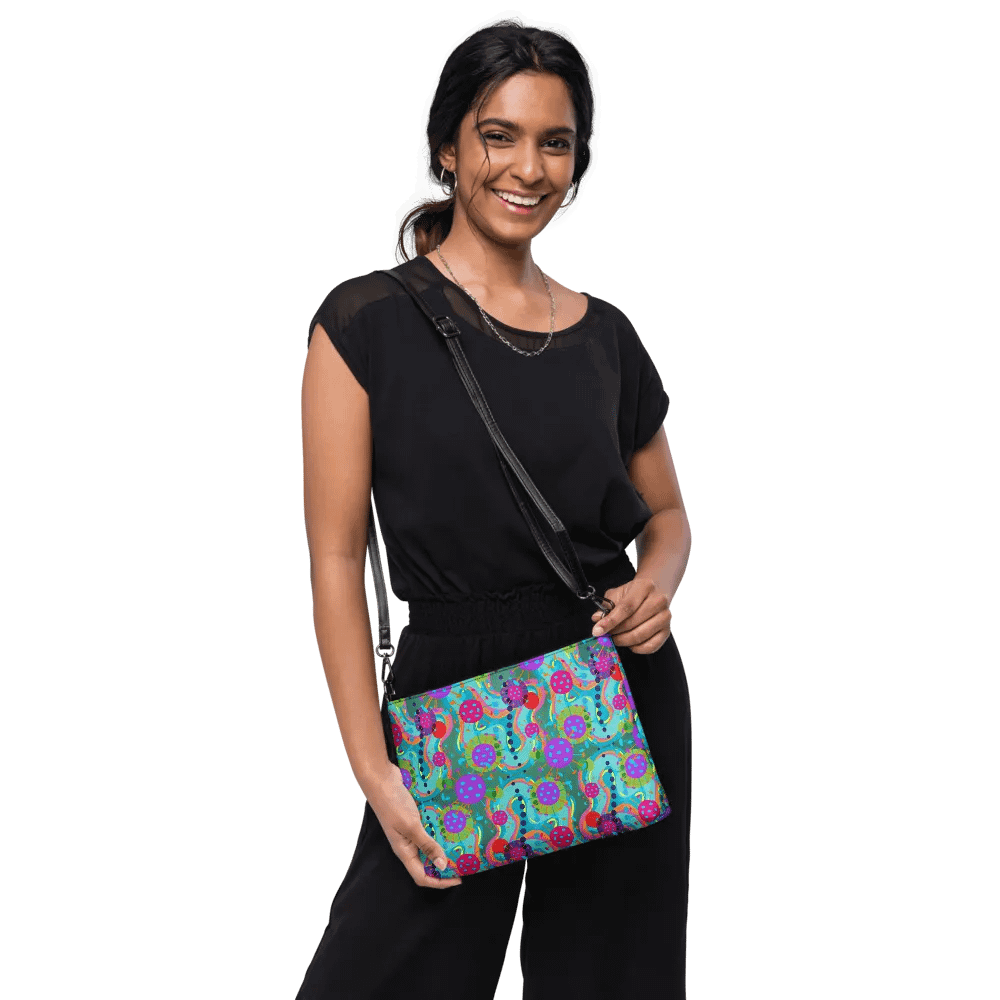 Vibrant techno All-Over Print Crossbody Bag for the tech enthusiasts product image (10)