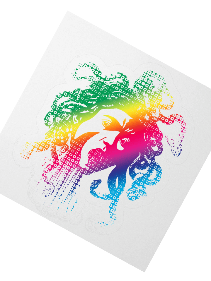 Sticker - Rainbow Medusa (transparent background) product image (2)