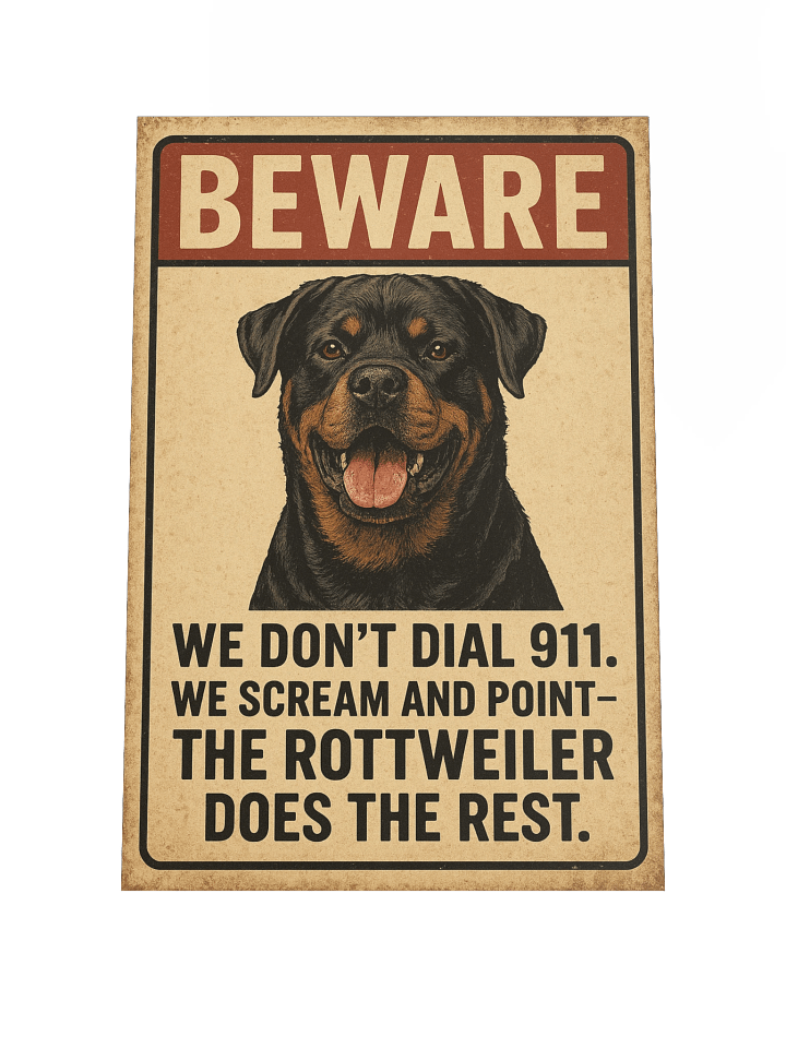 BEWARE OF ROTTWEILER POSTER product image (1)