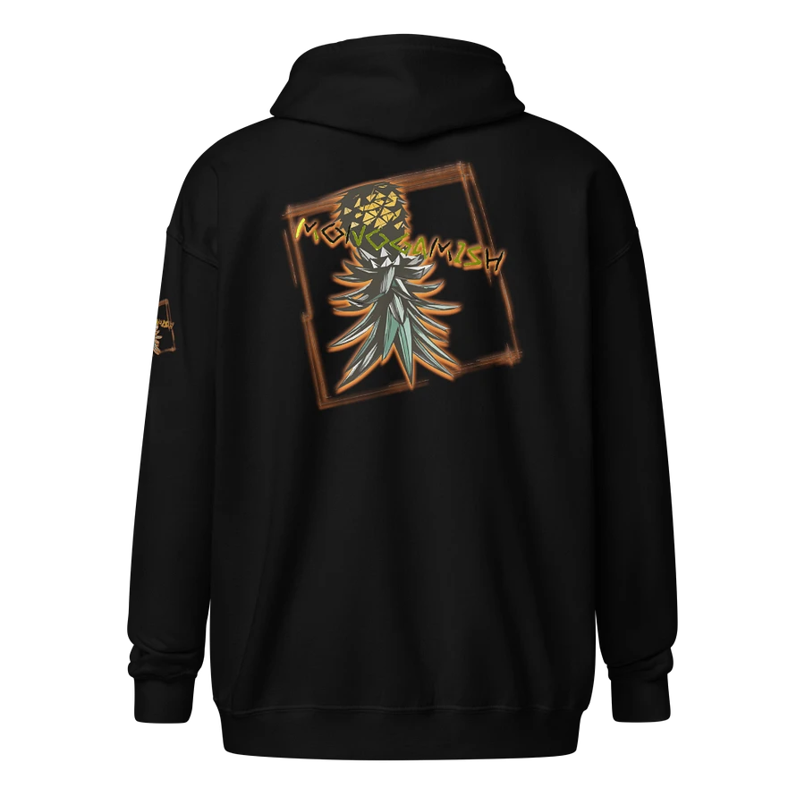 Monogamish upsidedown pineapple design zip-up hoodie product image (1)