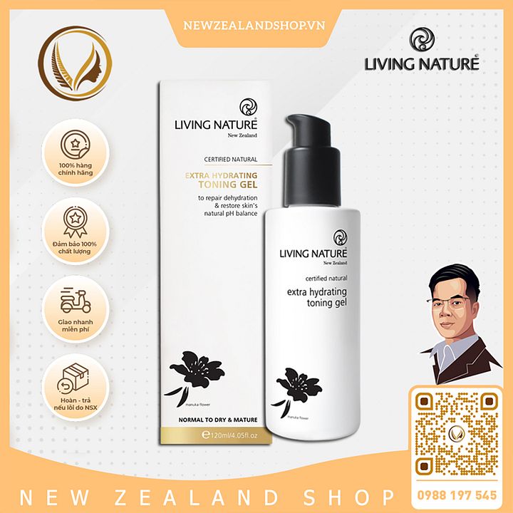 Gel siêu dưỡng ẩm Living Nature Extra Hydrating Toning Gel 120ml product image (1)