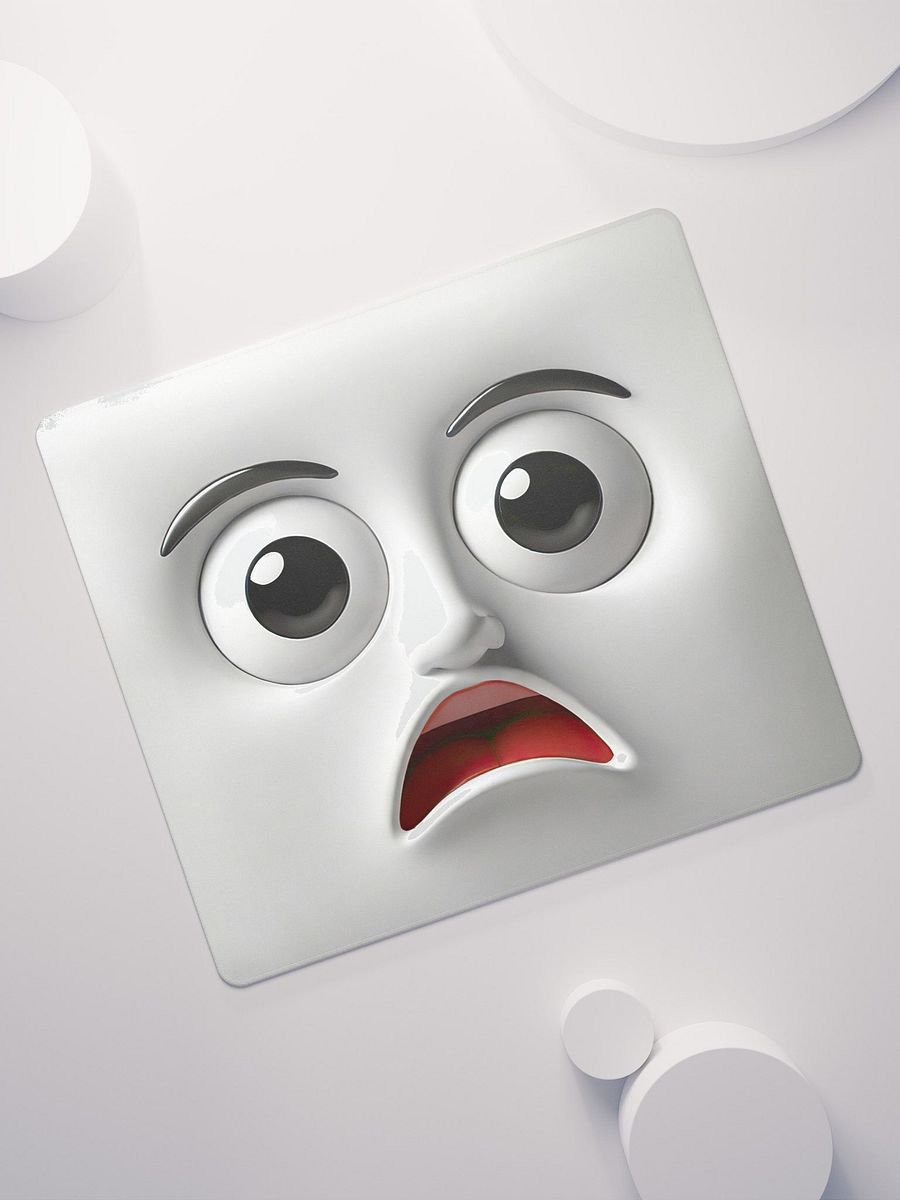 Surprised Cartoon Face Gaming Mouse Pad: Level Up Your Gaming Experience! product image (7)