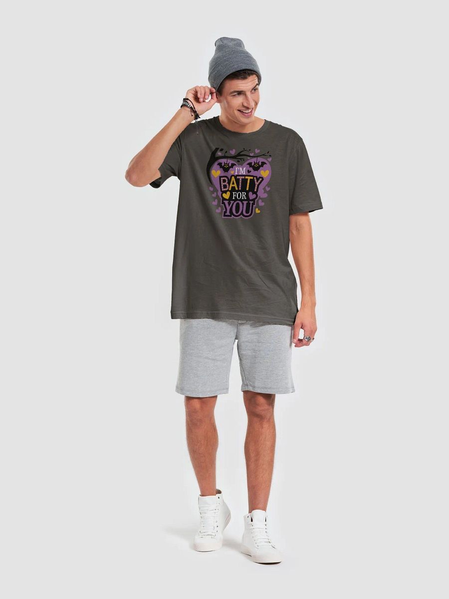 “I’M BATTY FOR YOU” t-shirt, Halloween love shirt, Cartoon bat apparel, Spooky and sweet shirt, Halloween heart design, Fun Halloween couple shirt, Cute bats shirt, Halloween humor apparel, gift idea product image (6)