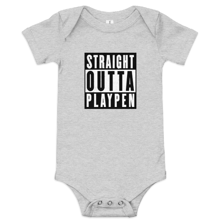 Straight Outta Playpen Baby Onesie product image (4)