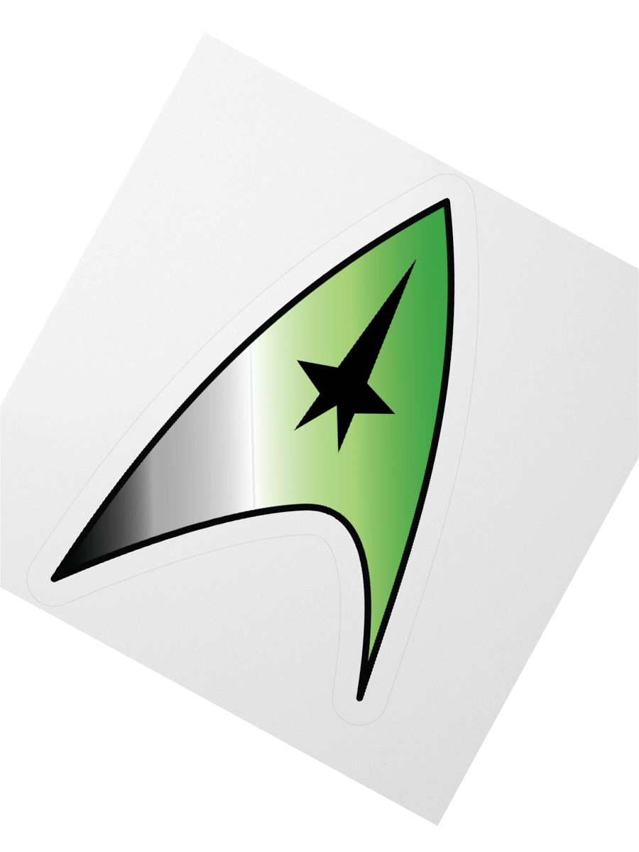 Aromantic Pride Gradient Starfleet Sticker product image (5)