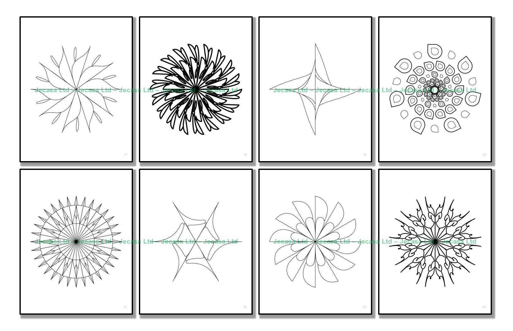 100 Geometric Mandala Coloring Pages | PDF | Digital File | Series GM2025 Vol. 5 product image (5)