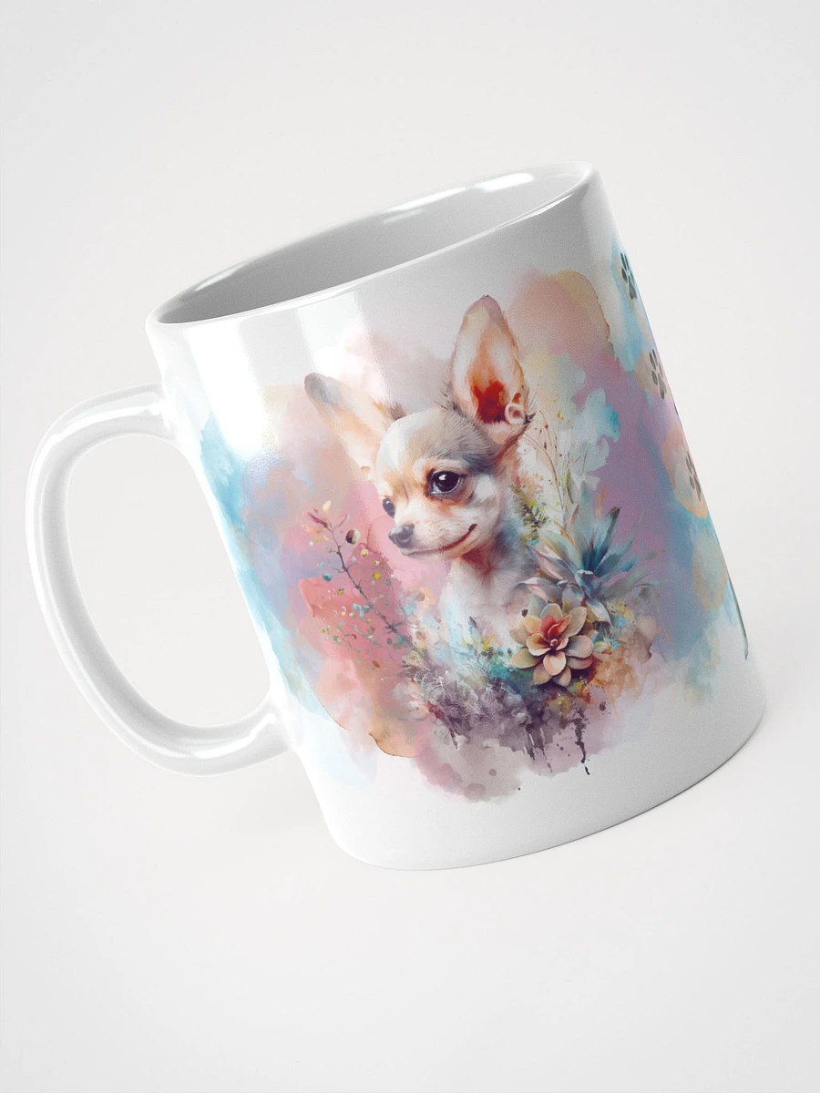 Chihuahua Watercolor Floral Mug product image (4)