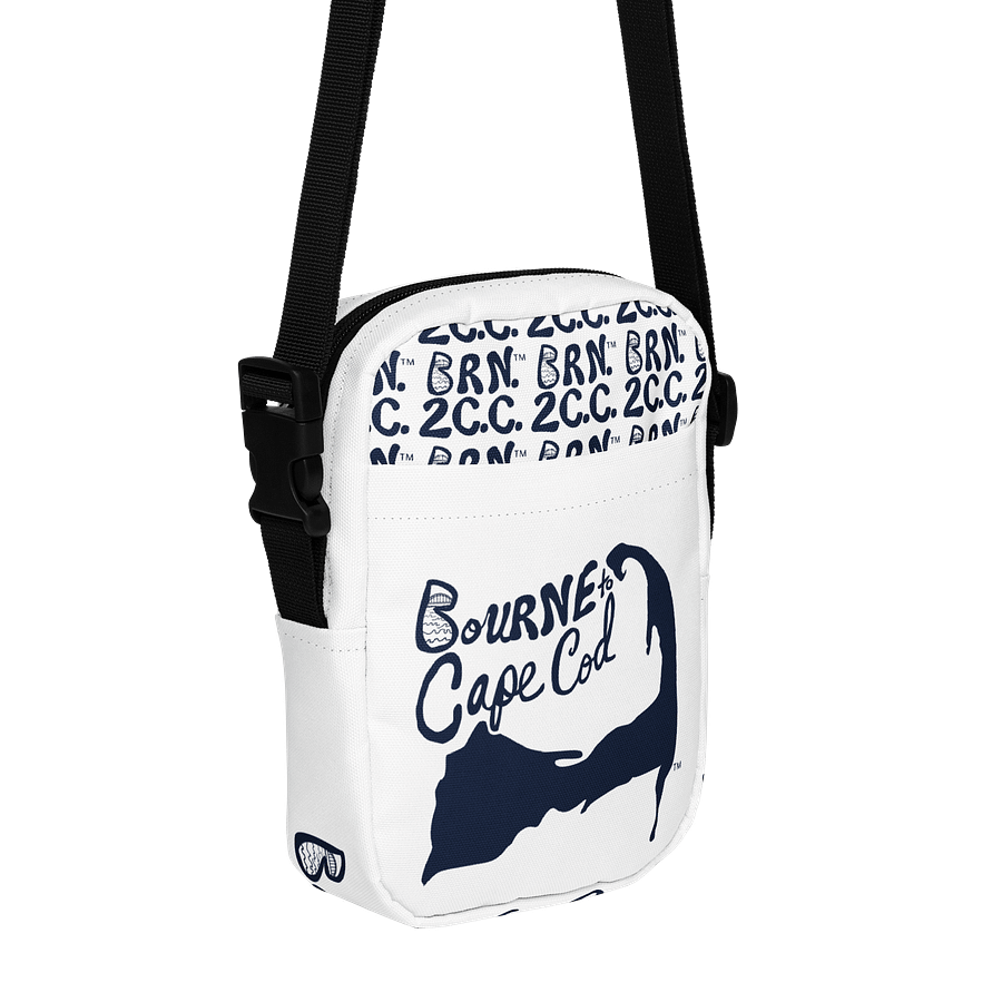 BOURNE to Cape Cod™ | Crossbody Bag | BRN.2C.C.™ | Utility On-the-Go | Coastal Cool Meets Everyday Carry | Navy Logos🌊🎒 product image (1)