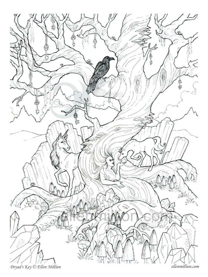 Dryad's Key - Coloring Page product image (1)