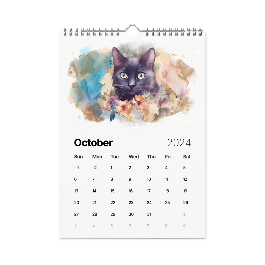 Watercolor Cats 2024 Wall Calendar, 12 Month product image (15)