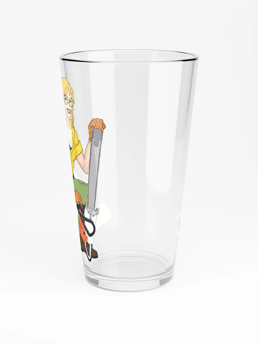 Blonde Chainsaw Pinup Pint Glass product image (5)