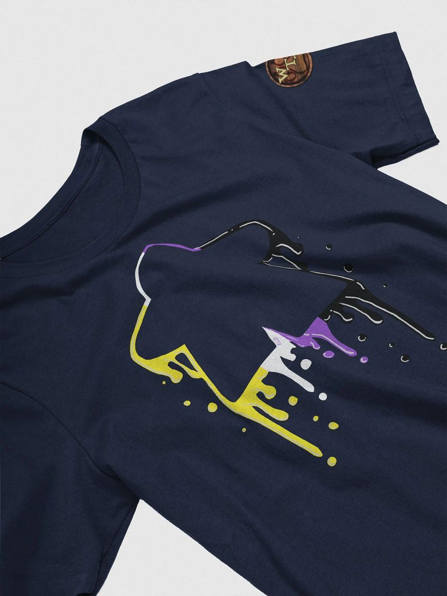 Drippy Non-Binary Pride Meeple T-Shirt product image (3)