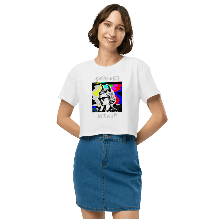 Garbage Media Pop Art Cropped Shirt product image (3)