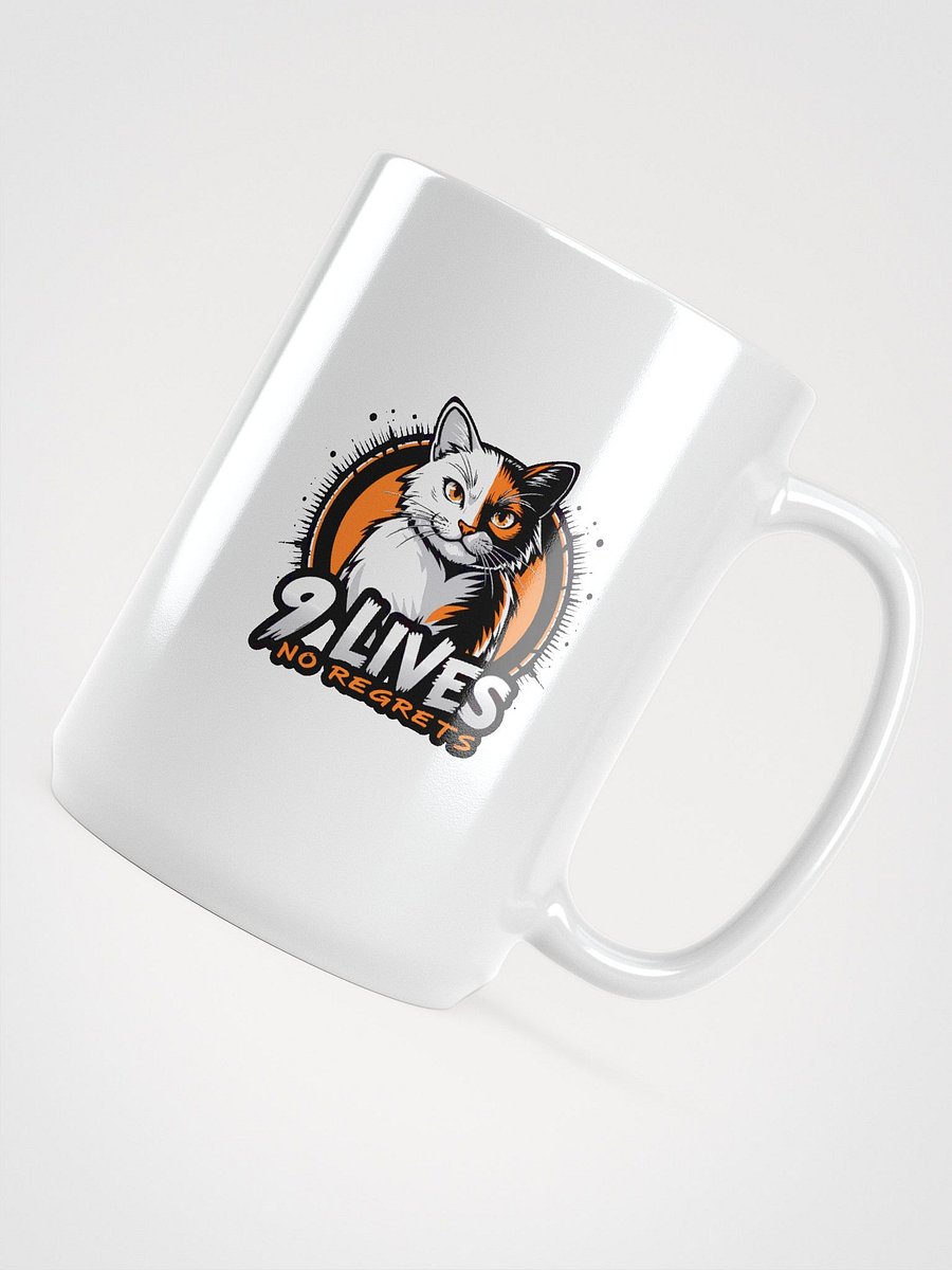 No Regrets Feline Mug - Confident Cat Morning Motivation Cup product image (3)
