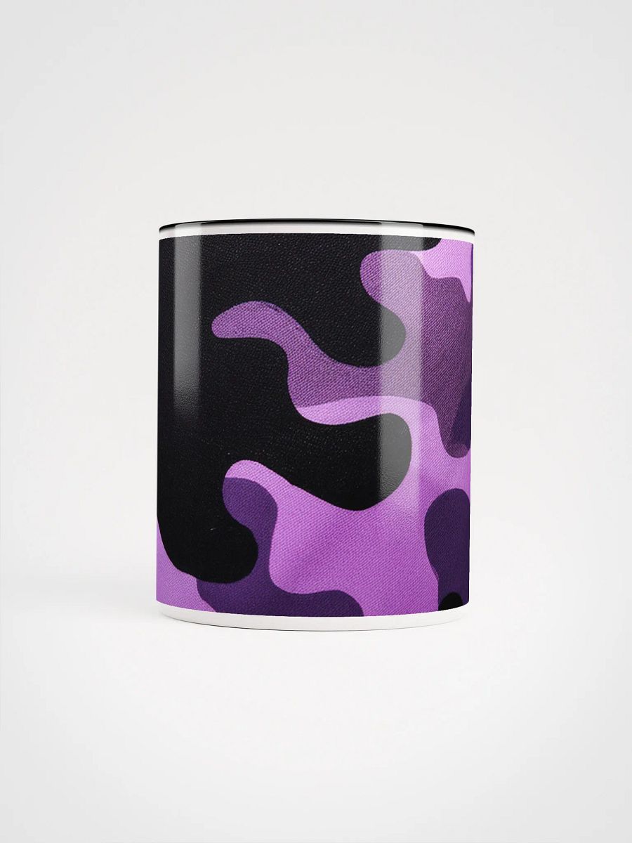Ceramic Mug with Color inside black and purple camo product image (10)