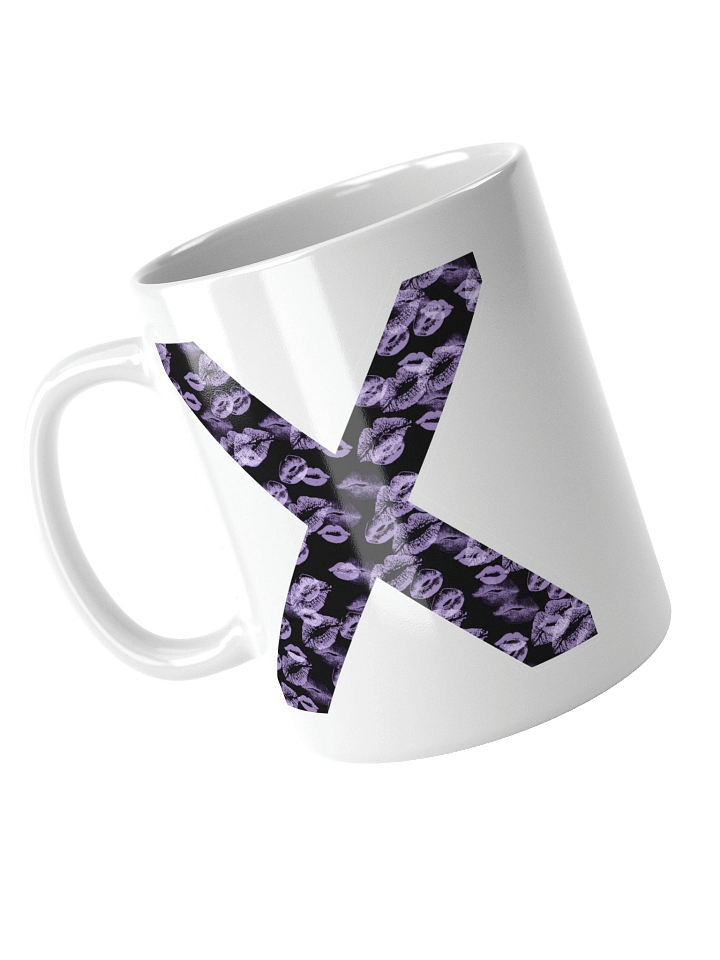 Black X Lilac Lipstick Kisses | Glossy White Mug product image (1)