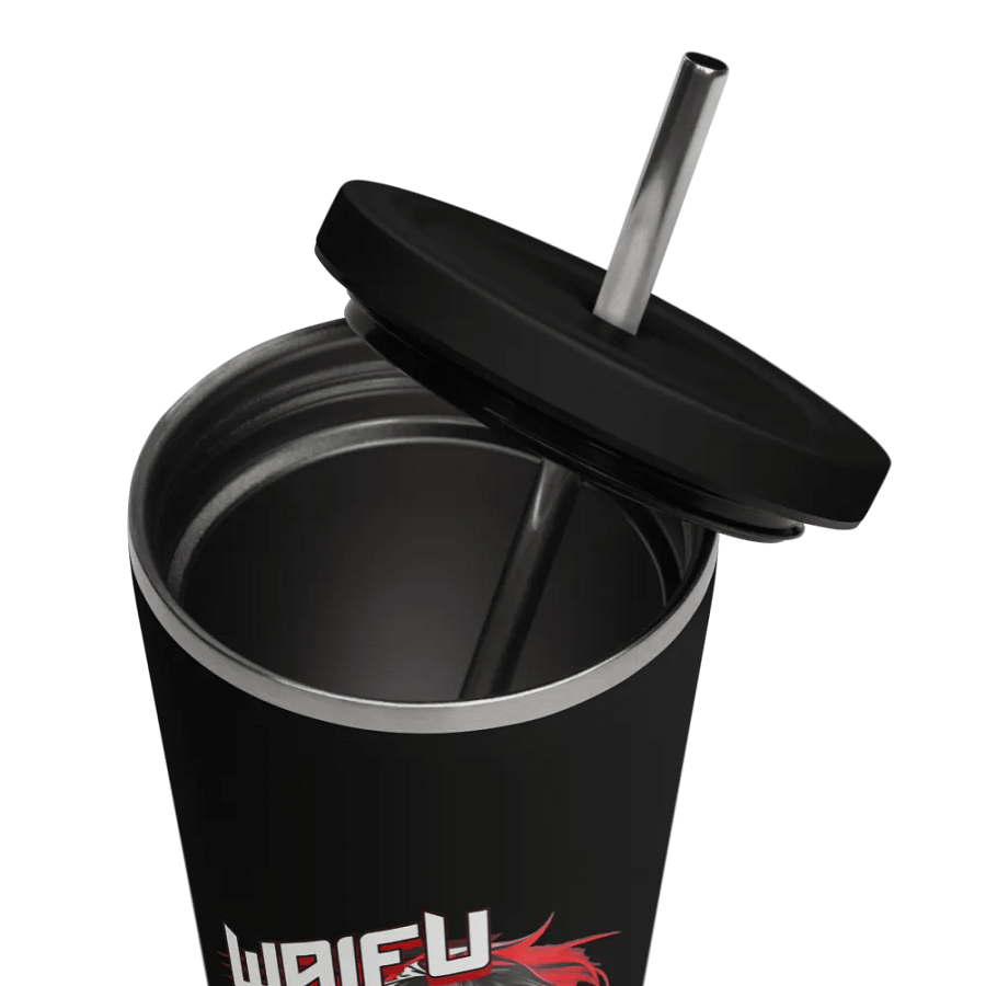 Waifu Boss 20 oz Tumbler Cup - Black - Insulated Tumbler with a Straw v1 product image (11)