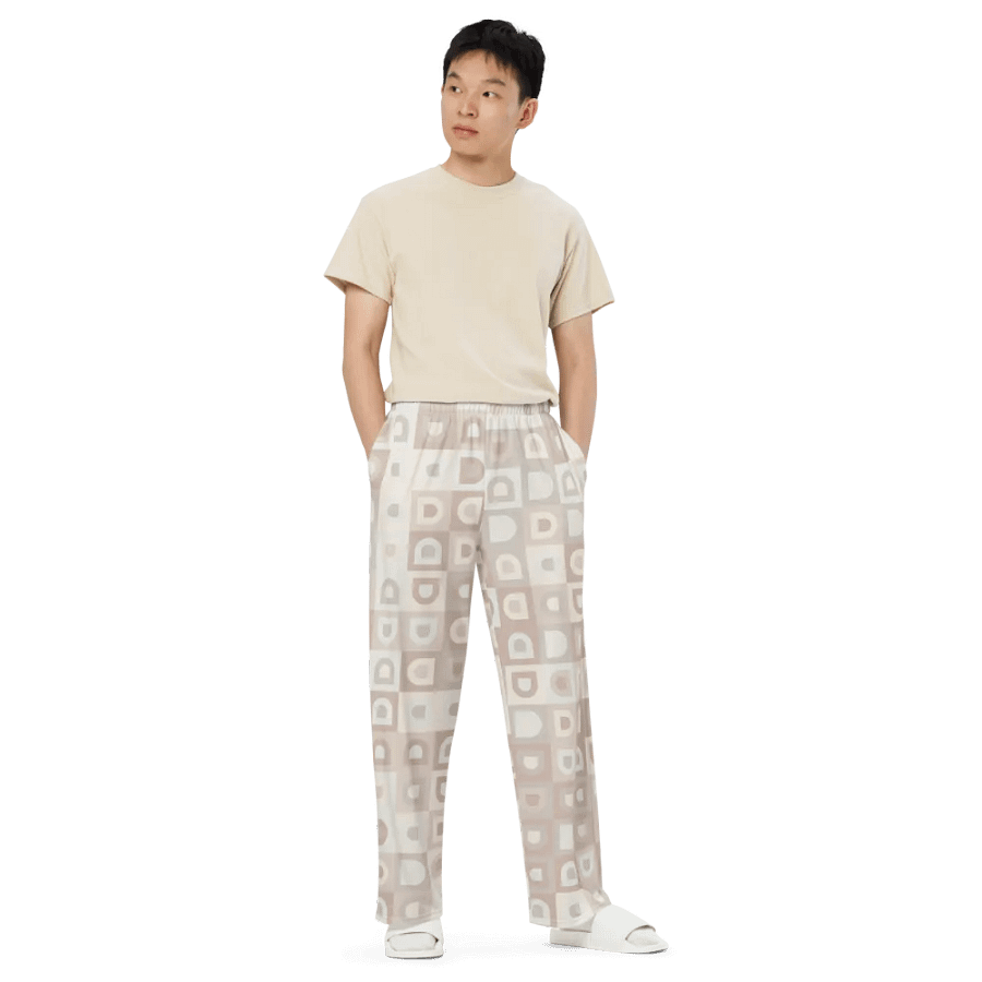 BUIII Retro Geometric: Whispering Sands Wide-Leg Pants product image (6)