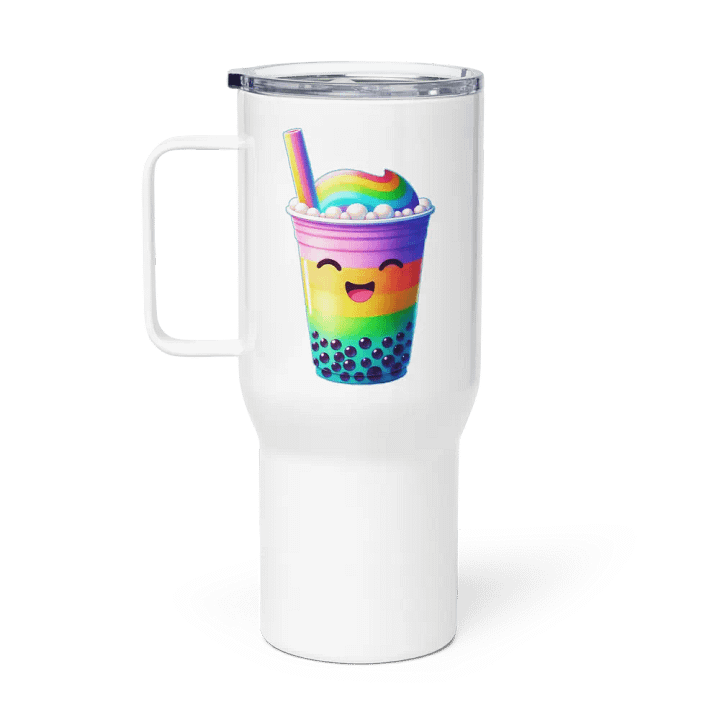 Rainbow Bubble Tea Happiness Travel Mug product image (1)