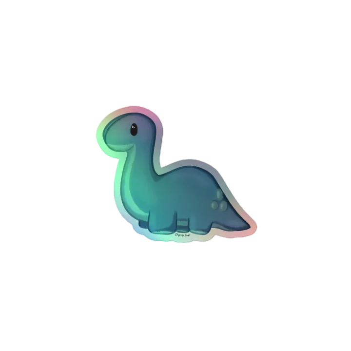 Brontosaurus Plushie Holographic Sticker product image (1)