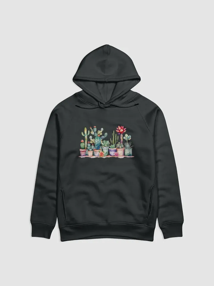Colorful Potted Cacti And Succulents Unisex Eco Hoodie product image (1)