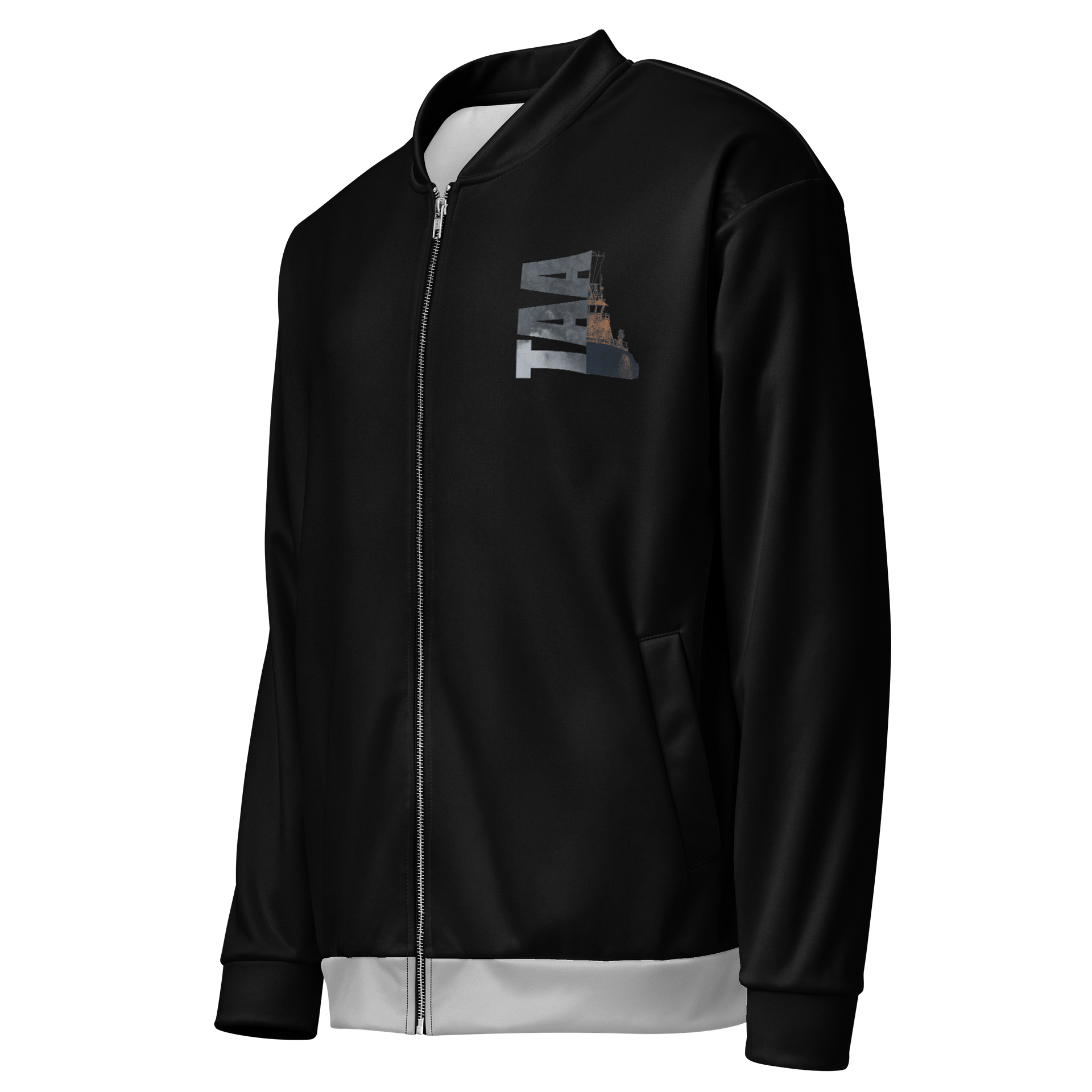 X Ancher Chain PNW Black Bomber Jacket product image (3)