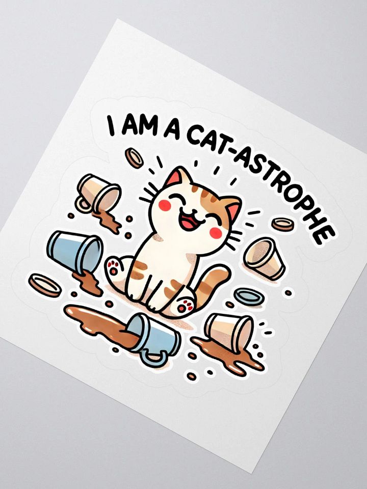 I am a cat-astrophe sticker product image (4)