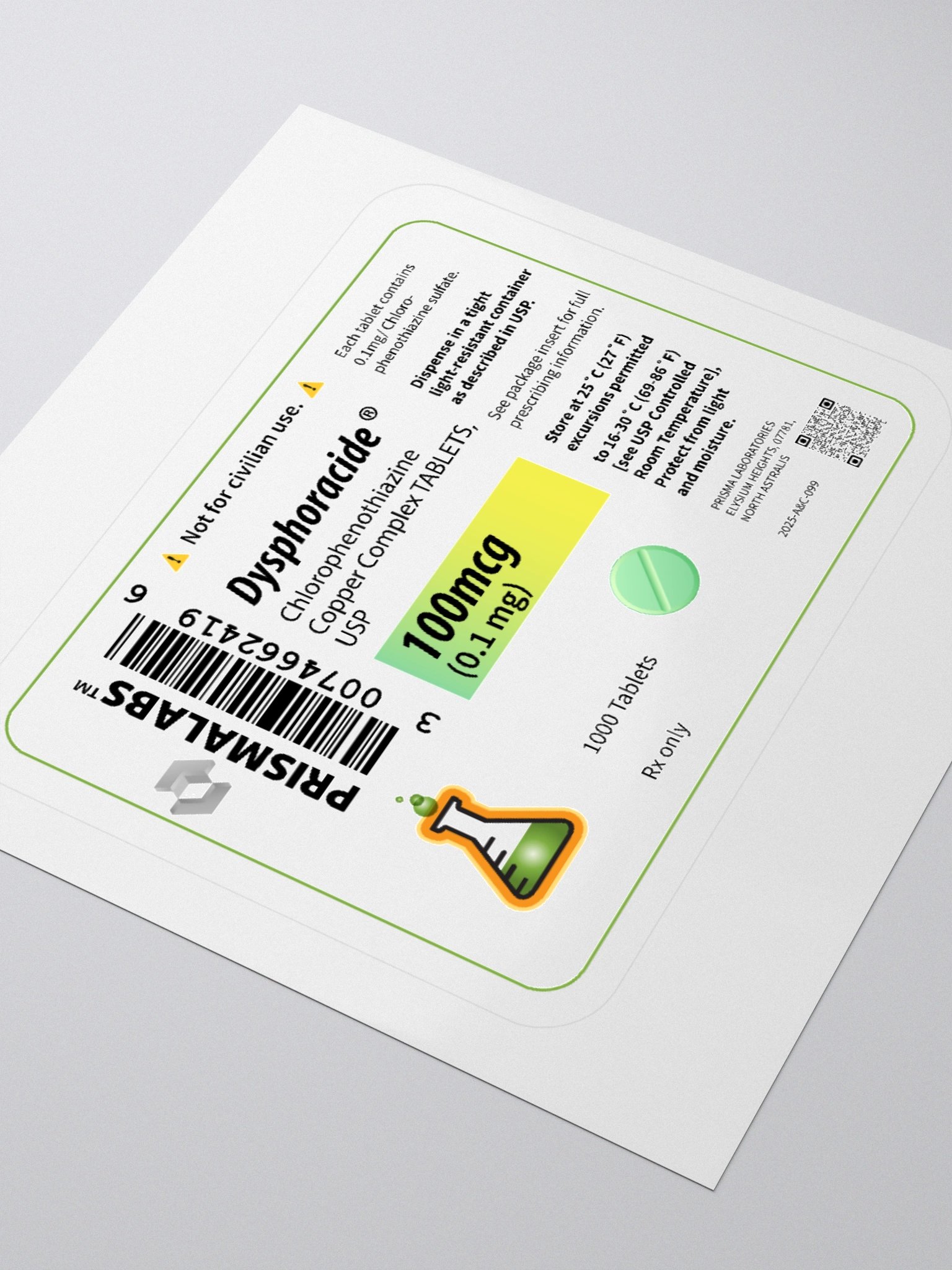 DYSPHORACIDE™ (100mcg) | PRISMALABS Biohazard Sticker product image (9)