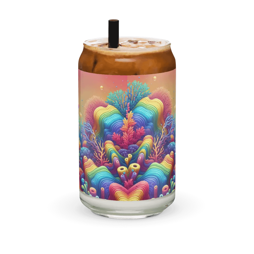 Beautiful & Vivid Rainbow Coral Ocean Themed Glass product image (6)