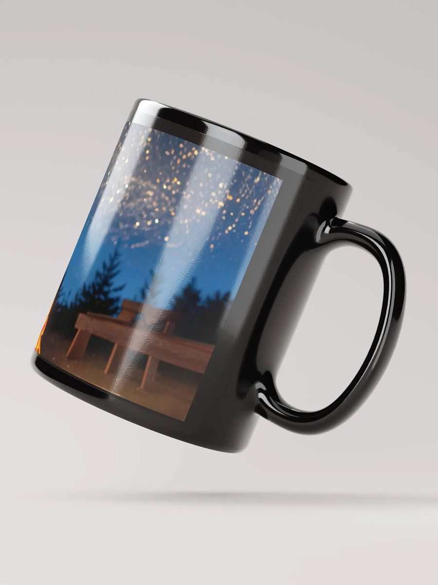 Campfire Buddy: Black Glossy Mug for Dog Lovers and Outdoor Enthusiasts product image (4)