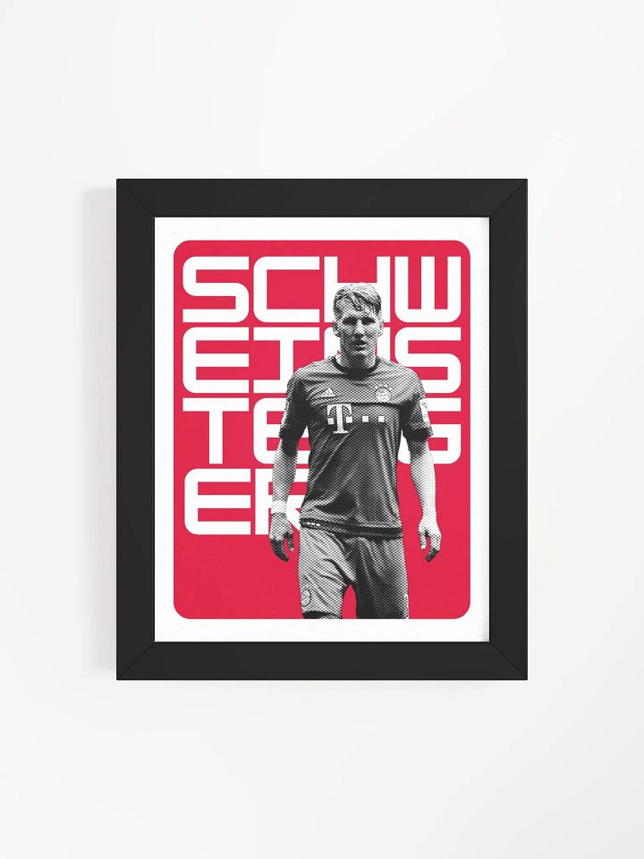 Bastian Schweinsteiger BW Bayern Munich Name Art Framed Print product image (4)