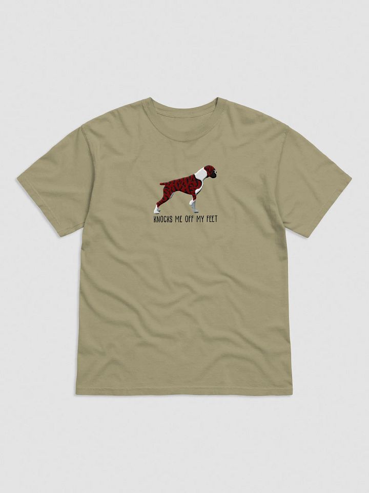 Knocks Me Off My Feet T-Shirt(Embroidered) of a Boxer(Brindle) product image (17)