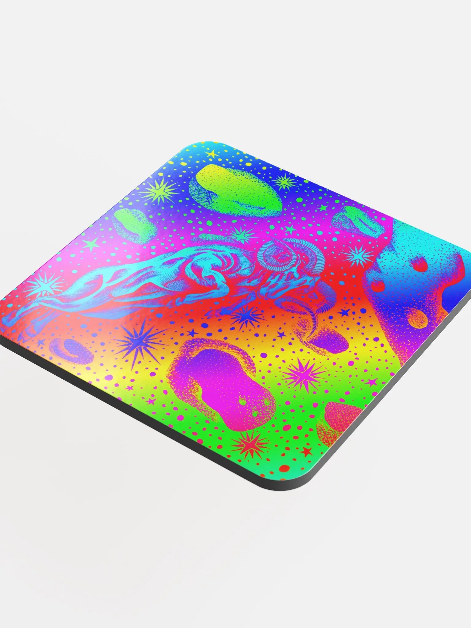 Limited edition Full Rainbow Aries Zodiac coaster product image (4)