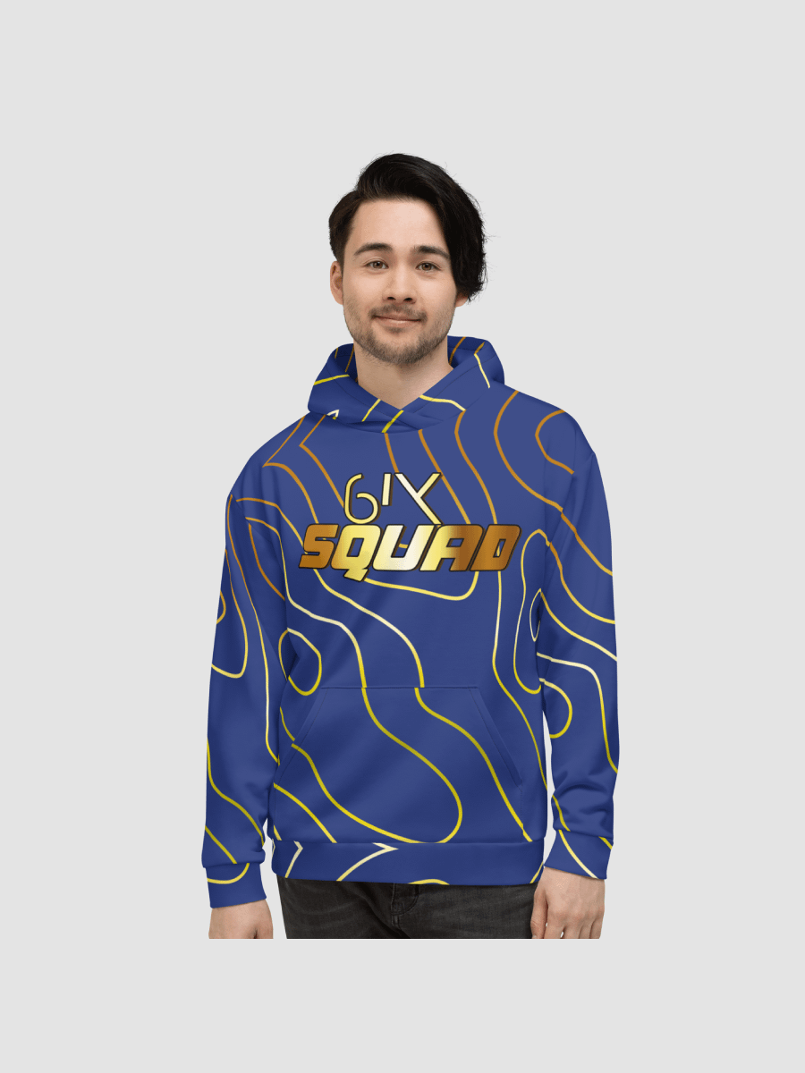 Blue & Gold Topography Hoodie product image (7)