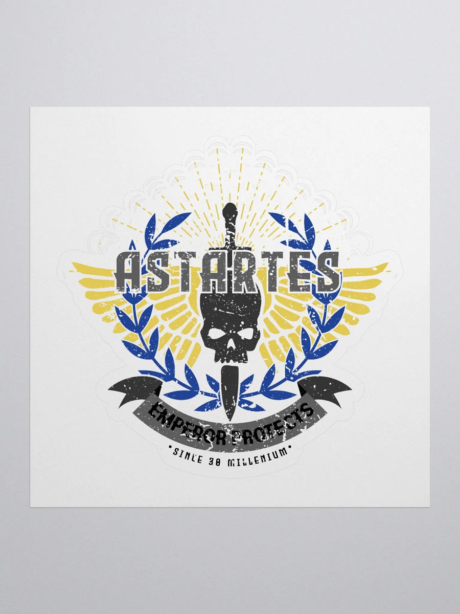 Astartes Retro Badge Kiss-Cut Sticker – Warhammer 40K Style product image (1)