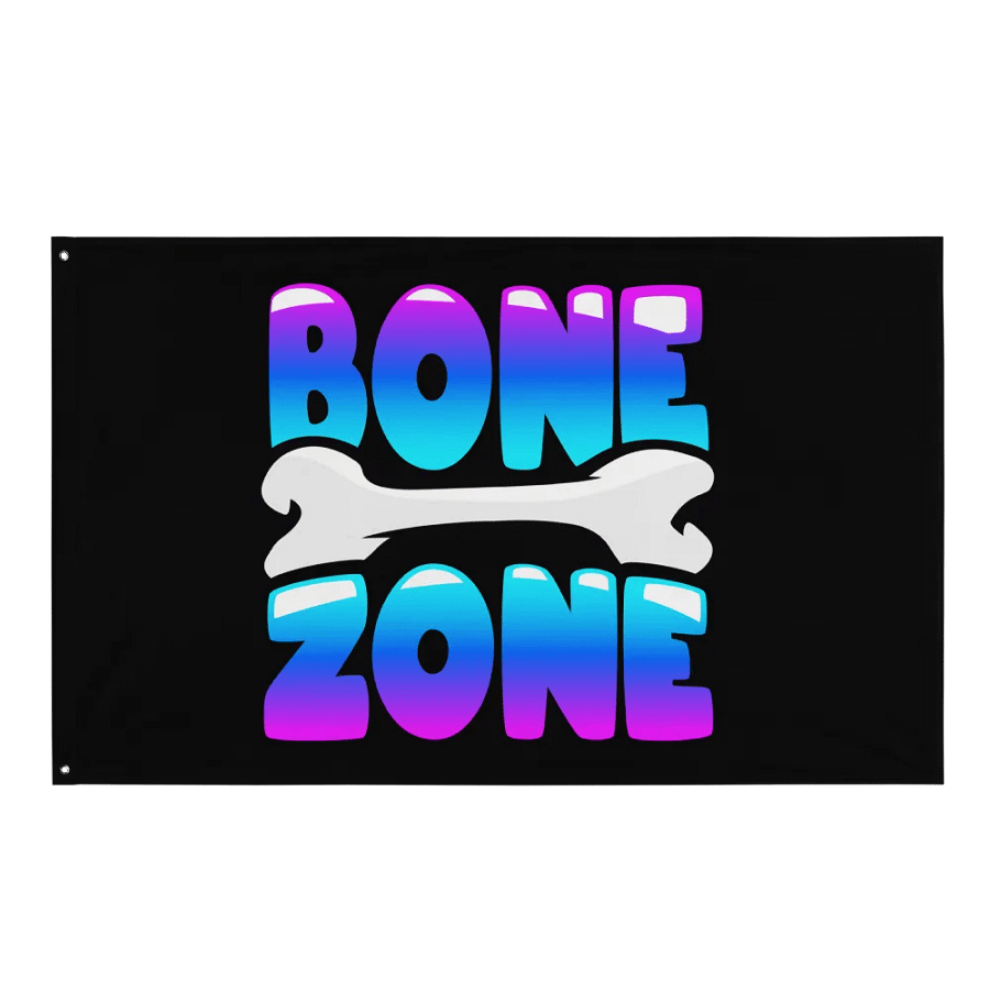 BONE ZONE FLAG (BLACK) product image (1)