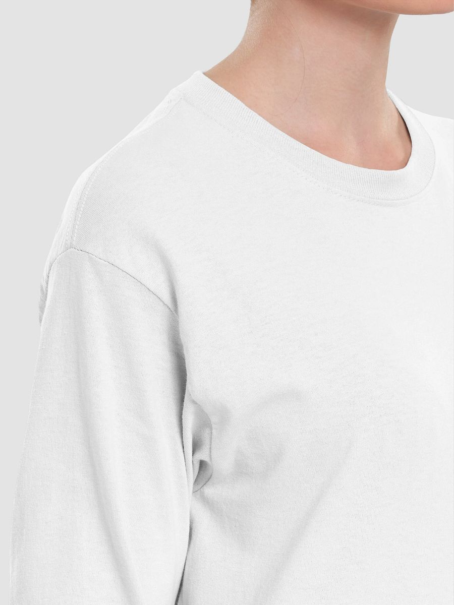 Plain Color White Long Sleeve T-Shirt product image (4)
