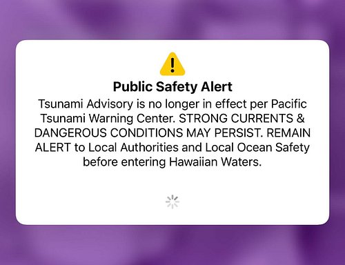 All Clear. 

Now to put my studio back together. Hehehe. 

Mahalo Everyone for checking on us and sending all the positive vi...